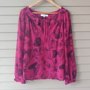⭐ Ann Taylor Loft butterfly blouse